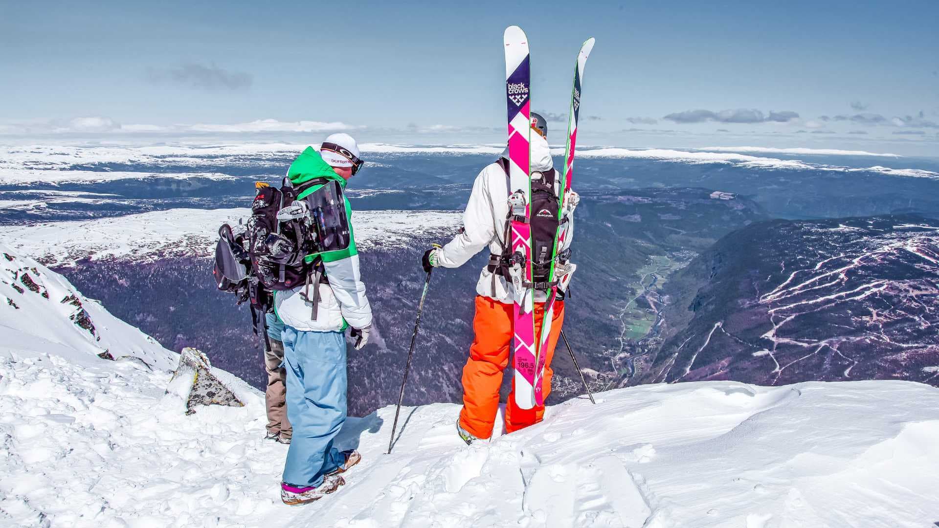 Skikjøring fra Gaustatoppen